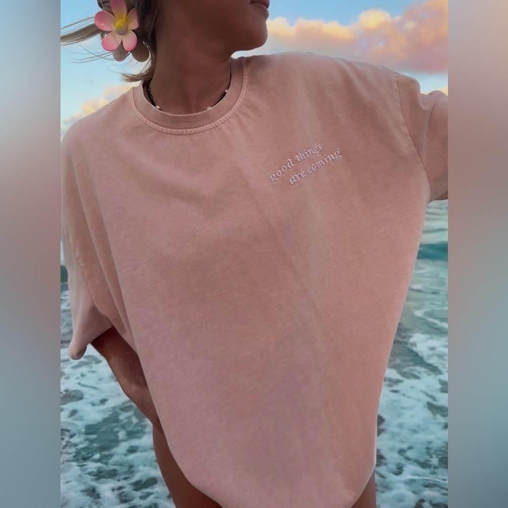 Embroidered Oversized Graphic Tee